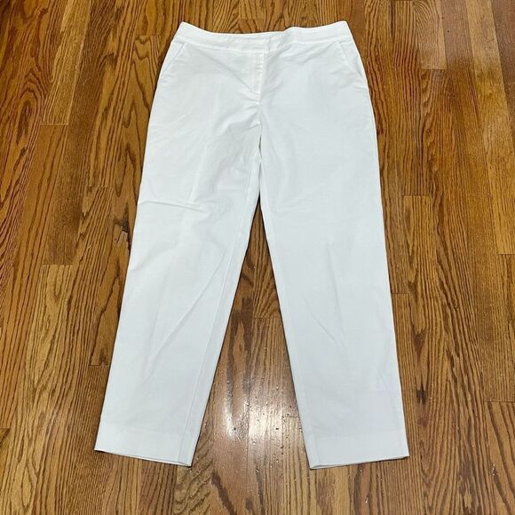 St. John White Cropped Leg Pants - Picture 2 of 3